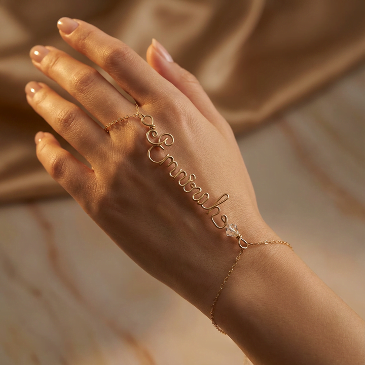 Ethereal Link Hand Chain (14K Gold Filled)