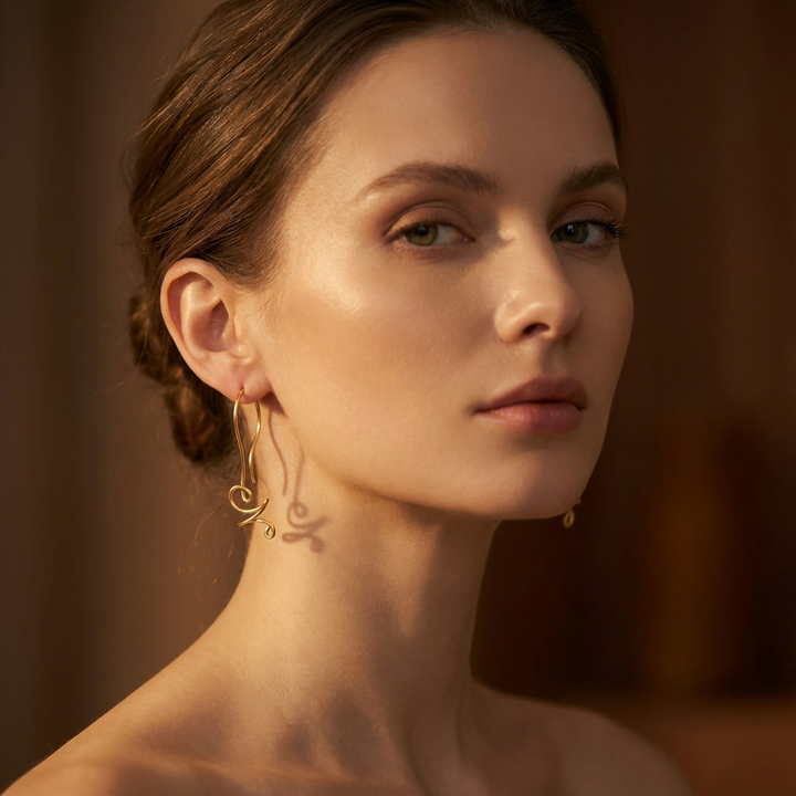 Cascade Monogram Earring (14kt Gold Filled)