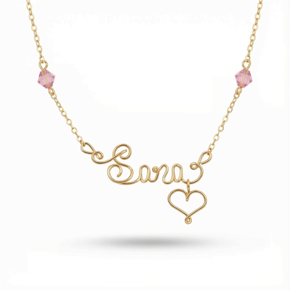 Aurora Nameplate Necklace (14K Gold Filled)
