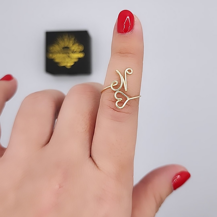Aria Script Ring (14K Gold Filled)